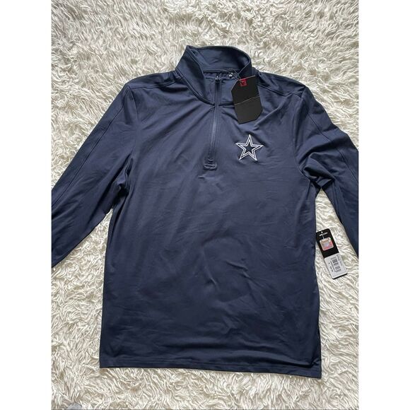 Dallas Cowboys Antigua Navy Tribute Quarter-Zip Lightweight Pullover M - Picture 6 of 7